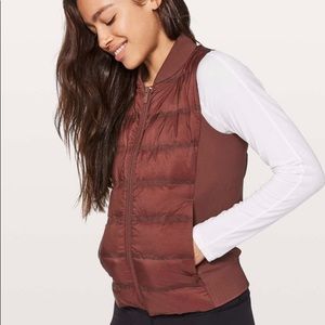lululemon Down & Around Vest 1st Release Size 6 Dark Cedar